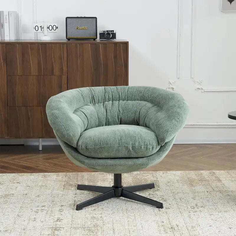 Fauteuil pivotant de club en chenille