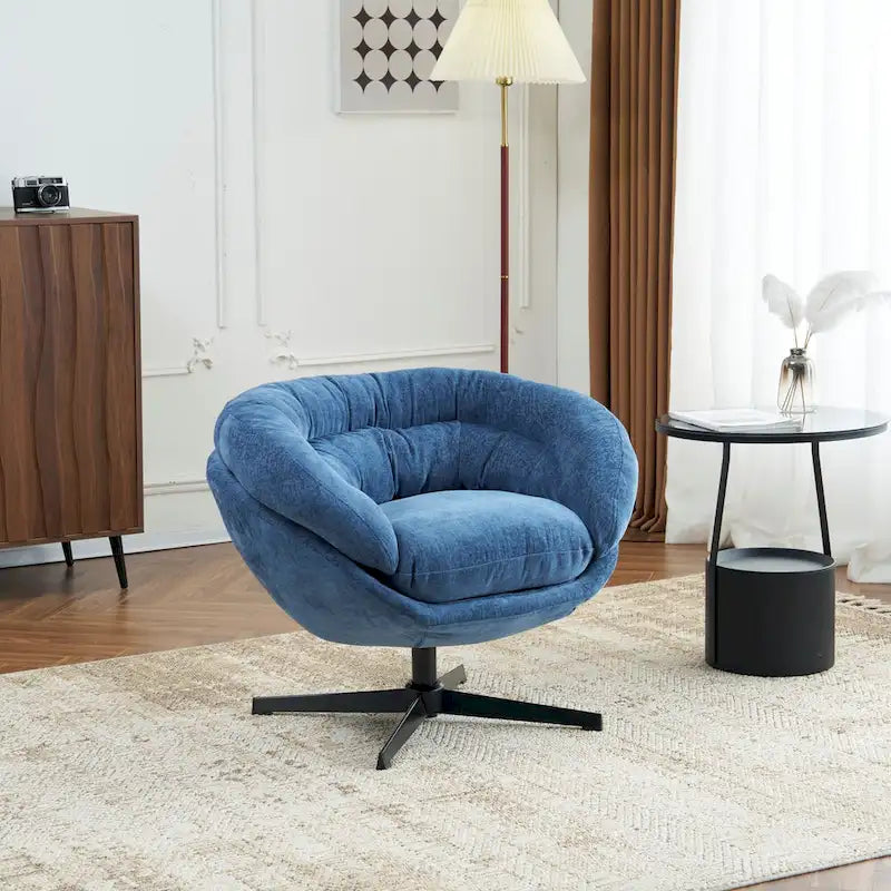 Fauteuil pivotant de club en chenille