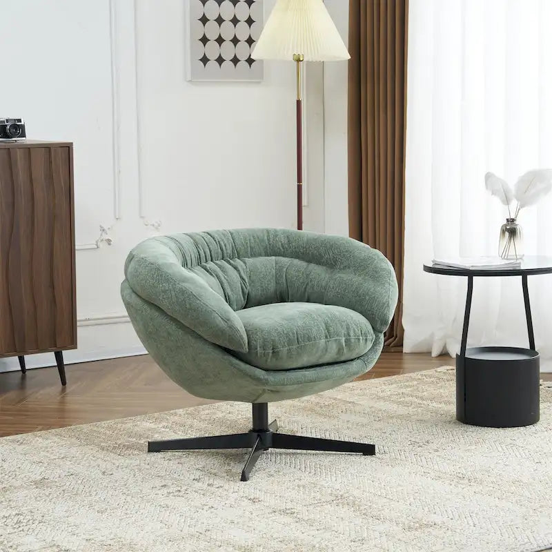 Fauteuil pivotant de club en chenille
