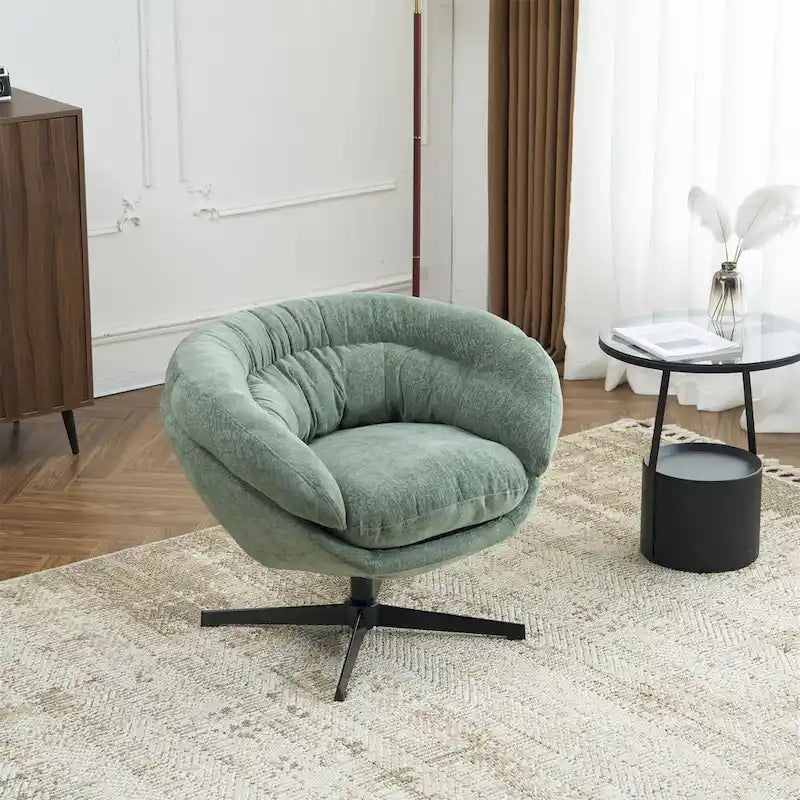 Fauteuil pivotant de club en chenille