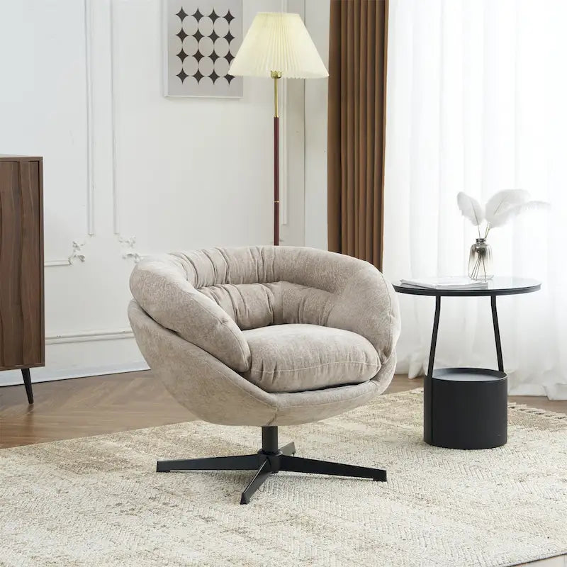 Fauteuil pivotant de club en chenille