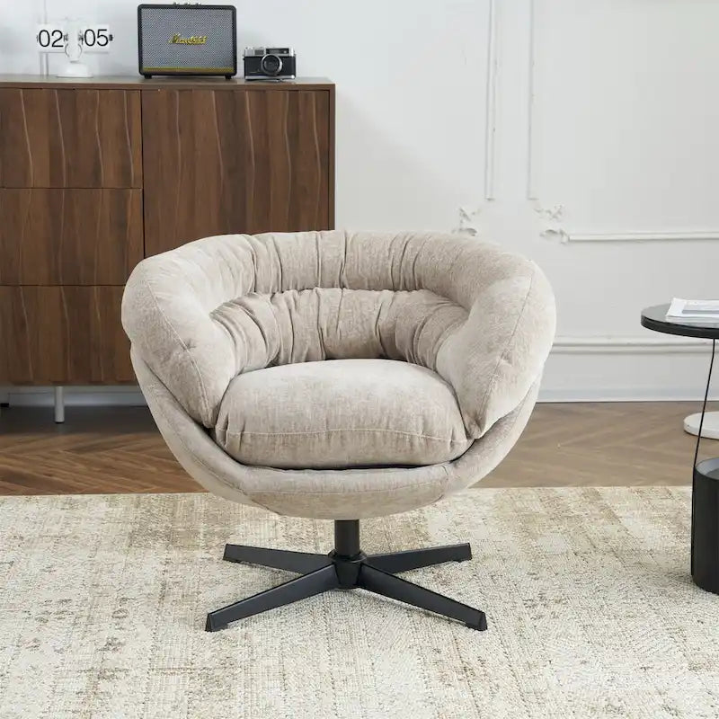 Fauteuil pivotant de club en chenille