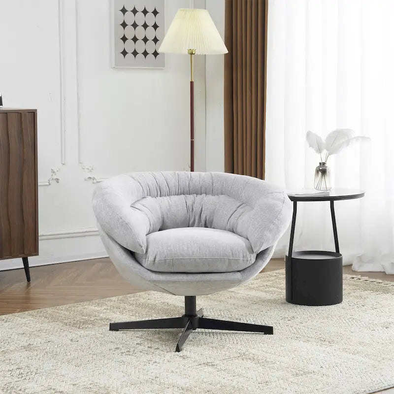 Fauteuil pivotant de club en chenille