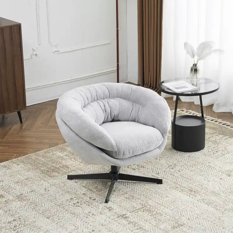 Fauteuil pivotant de club en chenille