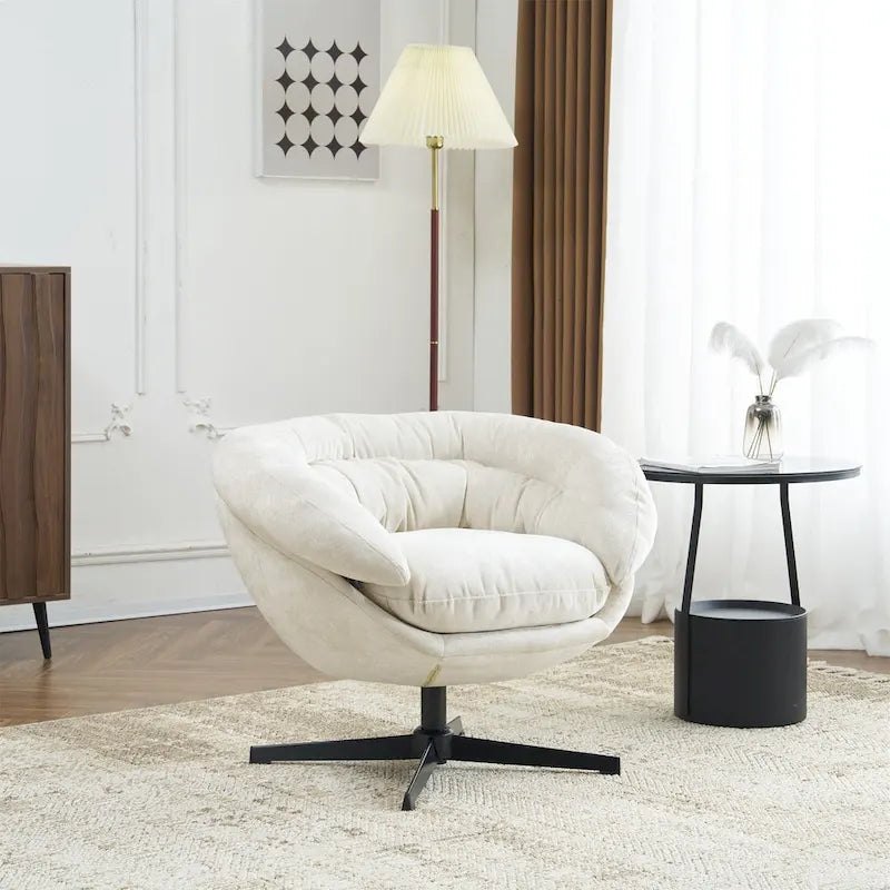 Fauteuil pivotant de club en chenille