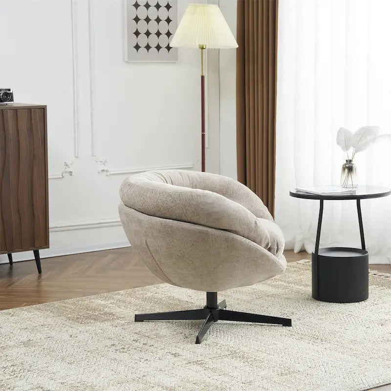 Fauteuil pivotant de club en chenille