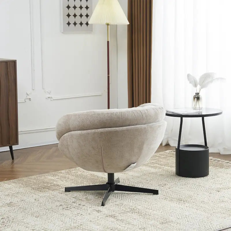 Fauteuil pivotant de club en chenille