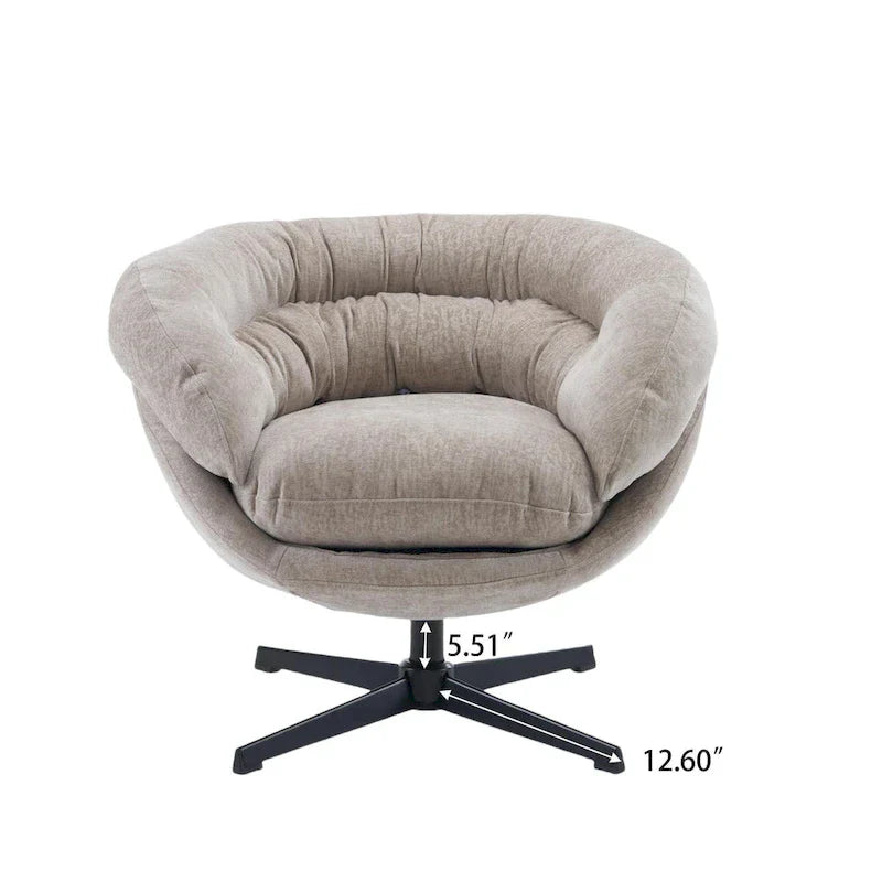 Fauteuil pivotant de club en chenille