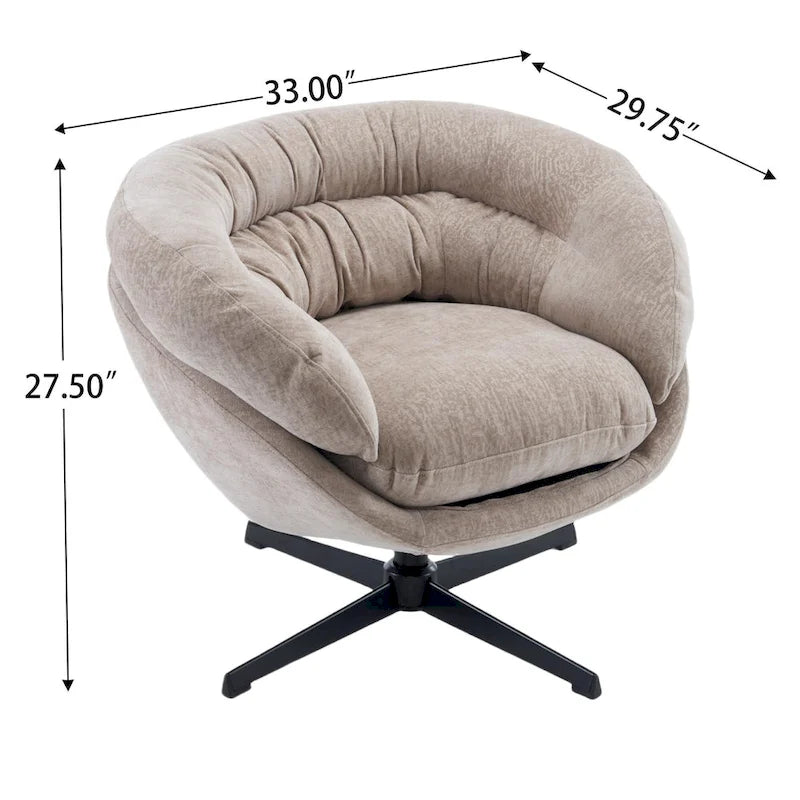 Fauteuil pivotant de club en chenille