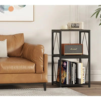 Support de tourne-disque à 3 niveaux avec rangement pour disques vinyles - 11,85P x 15,94L x 30,91H