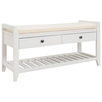 Banc de rangement polyvalent d'entrée de ferme 39 avec 2 tiroirs et 1 étagère à chaussures