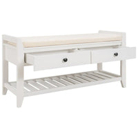 Banc de rangement polyvalent d'entrée de ferme 39 avec 2 tiroirs et 1 étagère à chaussures