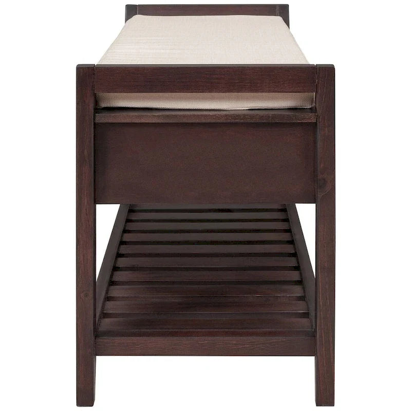 Banc de rangement polyvalent d'entrée de ferme 39 avec 2 tiroirs et 1 étagère à chaussures