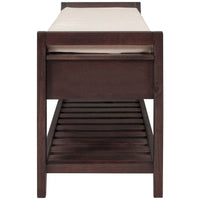 Banc de rangement polyvalent d'entrée de ferme 39 avec 2 tiroirs et 1 étagère à chaussures