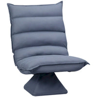Fauteuil de sol pivotant avec soutien dorsal, fauteuil gaming réglable en microfibre pour la lecture, la détente, la méditation, gris