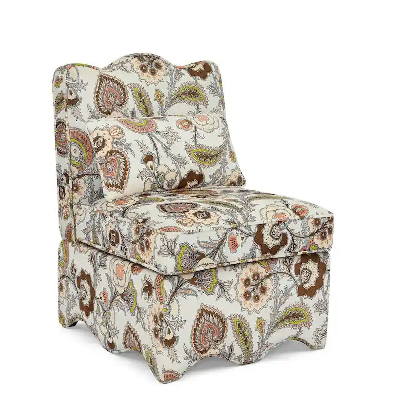 Chaise de salle à manger individuelle en velours avec coussin d'assise moelleux