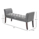 Banc de bout de lit avec capitonnage à boutons, banc d'entrée rembourré