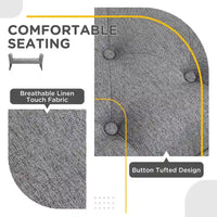 Banc de bout de lit avec capitonnage à boutons, banc d'entrée rembourré