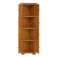 Meuble de rangement de cuisine d'angle à 4 niveaux de 72 po avec 8 portes, armoire haute, armoire d'angle, étagères réglables, armoire de bibliothèque