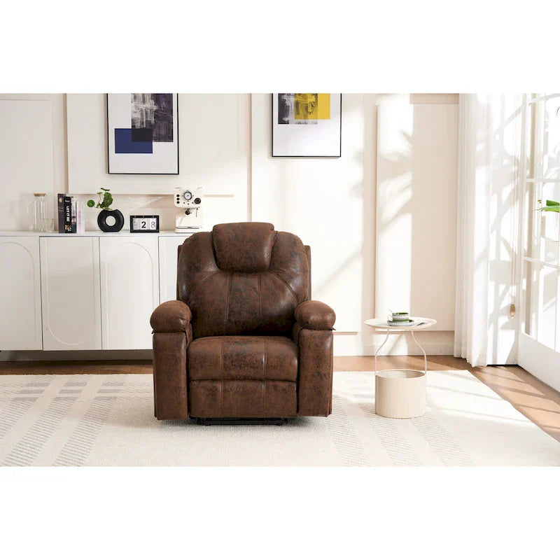 Fauteuil Élévateur Inclinable Électrique avec Massage, Chaleur pour Personnes Âgées, Fauteuils Inclinables Larges Surdimensionnés, Robuste, Mécanisme d'Inclinaison de Sécurité