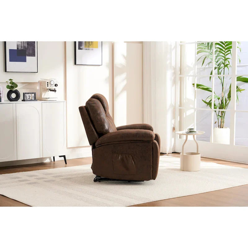 Fauteuil Élévateur Inclinable Électrique avec Massage, Chaleur pour Personnes Âgées, Fauteuils Inclinables Larges Surdimensionnés, Robuste, Mécanisme d'Inclinaison de Sécurité