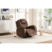 Fauteuil Élévateur Inclinable Électrique avec Massage, Chaleur pour Personnes Âgées, Fauteuils Inclinables Larges Surdimensionnés, Robuste, Mécanisme d'Inclinaison de Sécurité