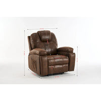Fauteuil Élévateur Inclinable Électrique avec Massage, Chaleur pour Personnes Âgées, Fauteuils Inclinables Larges Surdimensionnés, Robuste, Mécanisme d'Inclinaison de Sécurité