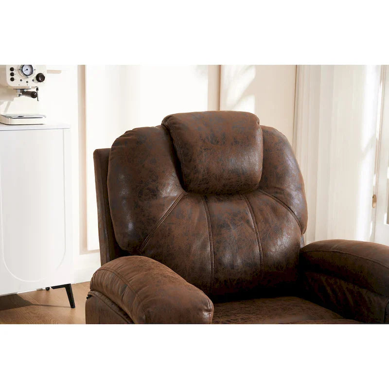 Fauteuil Élévateur Inclinable Électrique avec Massage, Chaleur pour Personnes Âgées, Fauteuils Inclinables Larges Surdimensionnés, Robuste, Mécanisme d'Inclinaison de Sécurité