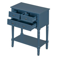 Console avec 3 tiroirs de rangement et étagère inférieure