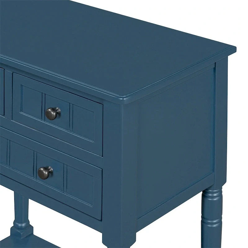 Console avec 3 tiroirs de rangement et étagère inférieure