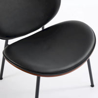 Chaise d'appoint Mid-Century Modern Shell Chair Trépied, Chaise longue en tissu orange avec finition noyer et dossier confortable