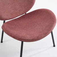 Chaise d'appoint Mid-Century Modern Shell Chair Trépied, Chaise longue en tissu orange avec finition noyer et dossier confortable