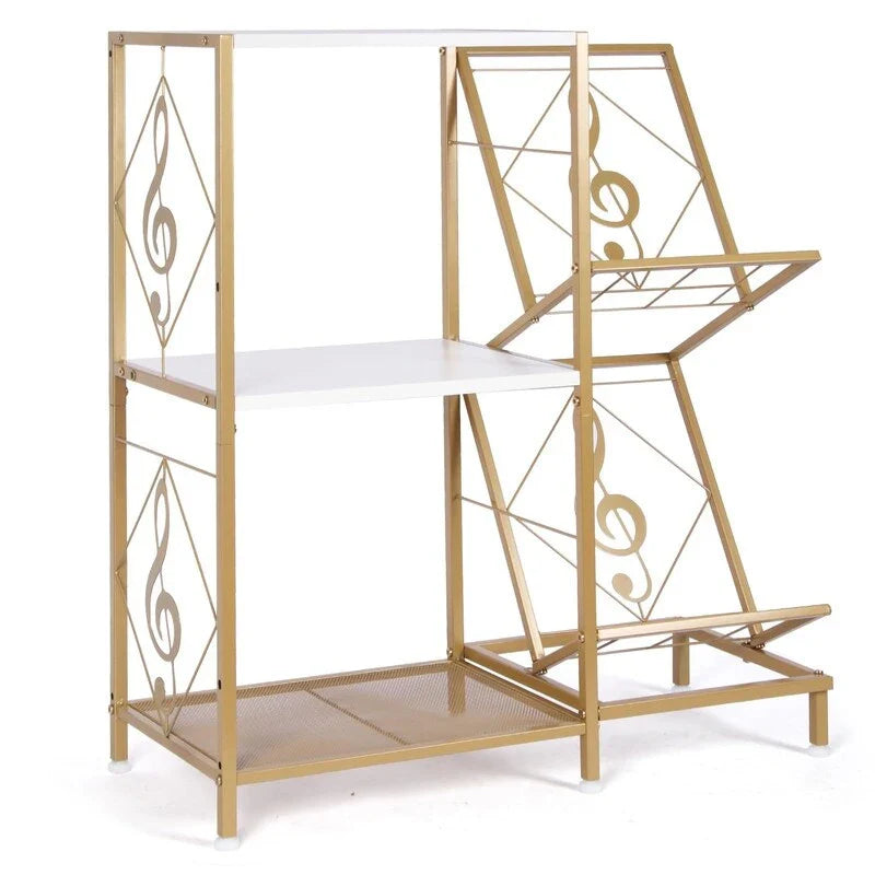 Table tourne-disque avec rangement pour disques vinyles - 27,5 x 11,8 x 32,5 pouces
