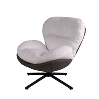 Fauteuil d'appoint pivotant, fauteuil de salon avec structure en métal, fauteuil de relaxation confortable à siège unique, fauteuil de lecture pivotant à 360 degrés.