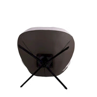 Fauteuil d'appoint pivotant, fauteuil de salon avec structure en métal, fauteuil de relaxation confortable à siège unique, fauteuil de lecture pivotant à 360 degrés.