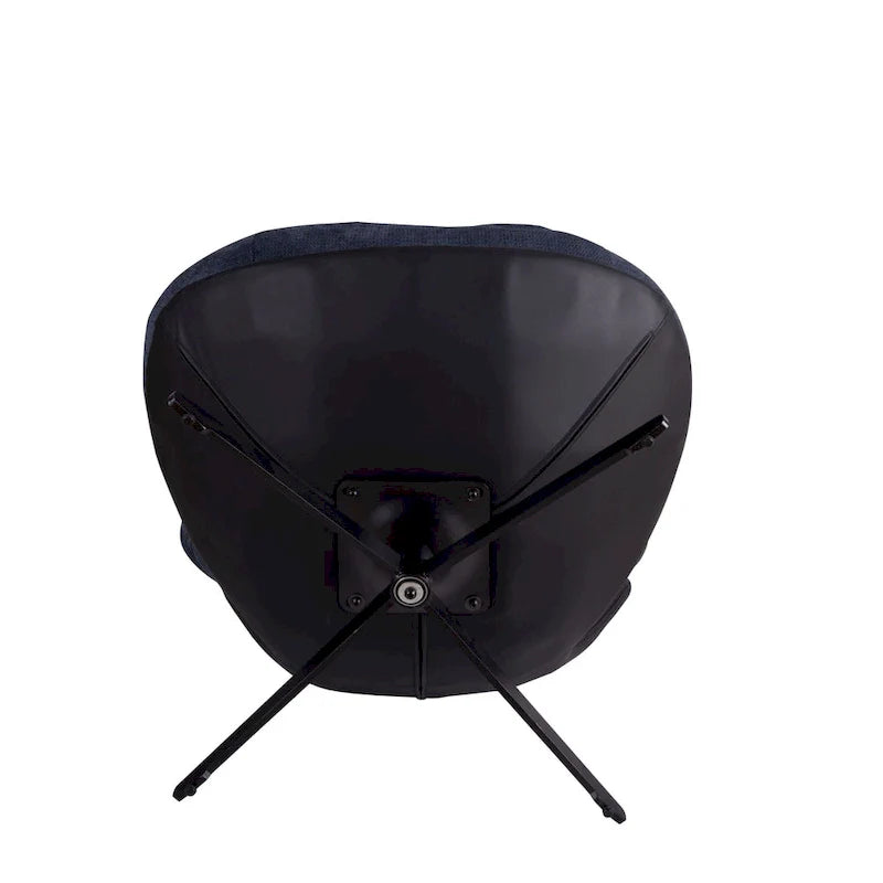 Fauteuil d'appoint pivotant, fauteuil de salon avec structure en métal, fauteuil de relaxation confortable à siège unique, fauteuil de lecture pivotant à 360 degrés.