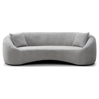 Canapé incurvé minimaliste 3 places en velours
