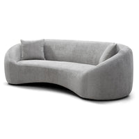 Canapé incurvé minimaliste 3 places en velours
