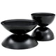 Tables basses gigognes rondes avec cadre en métal (lot de 2)