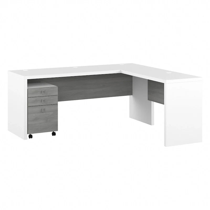 Bureau informatique en L Echo 72 pouces avec tiroirs par Bush Business Furniture