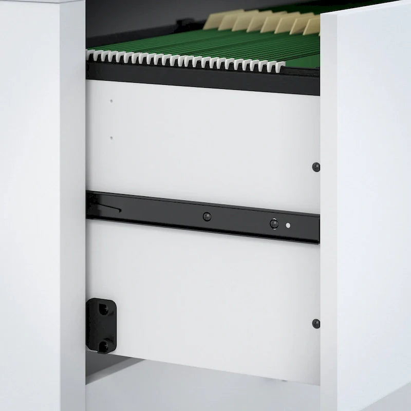 Bureau informatique en L Echo 72 pouces avec tiroirs par Bush Business Furniture