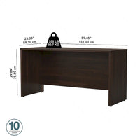 Bureau crédence Studio C de 60" L x 24" P par Bush Business Furniture