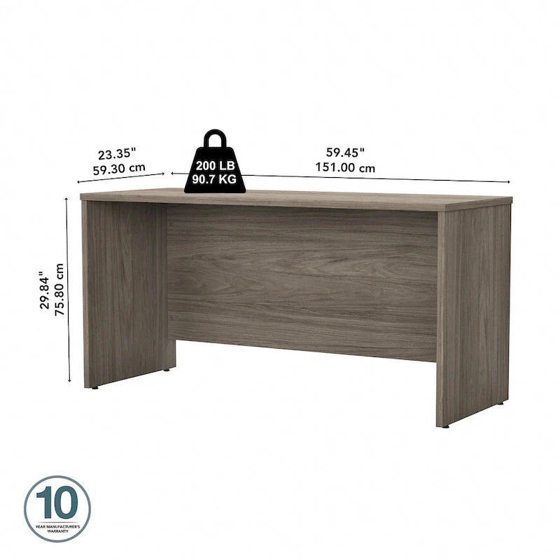Bureau crédence Studio C de 60" L x 24" P par Bush Business Furniture
