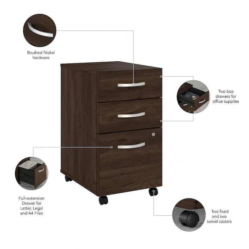 Bureau 72W Studio C avec huche et tiroirs de Bush Business Furniture