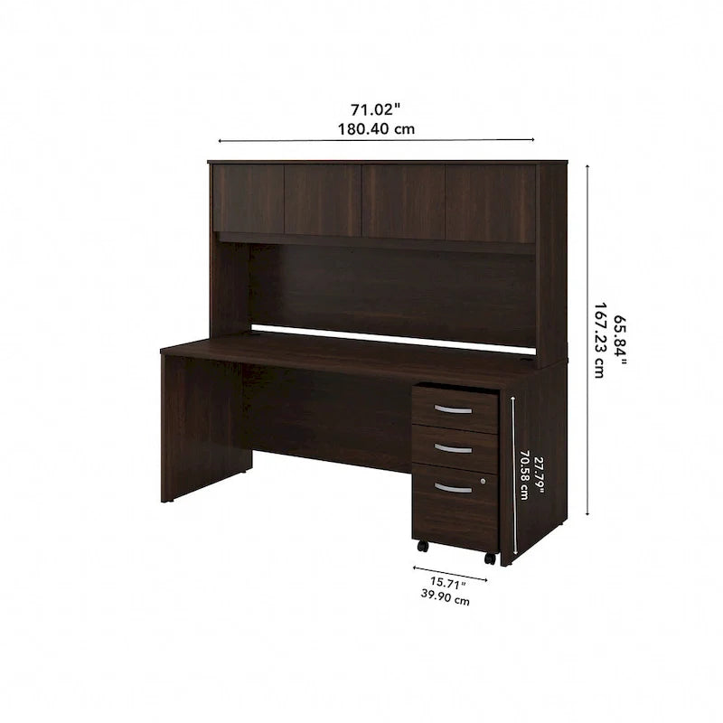 Bureau 72W Studio C avec huche et tiroirs de Bush Business Furniture