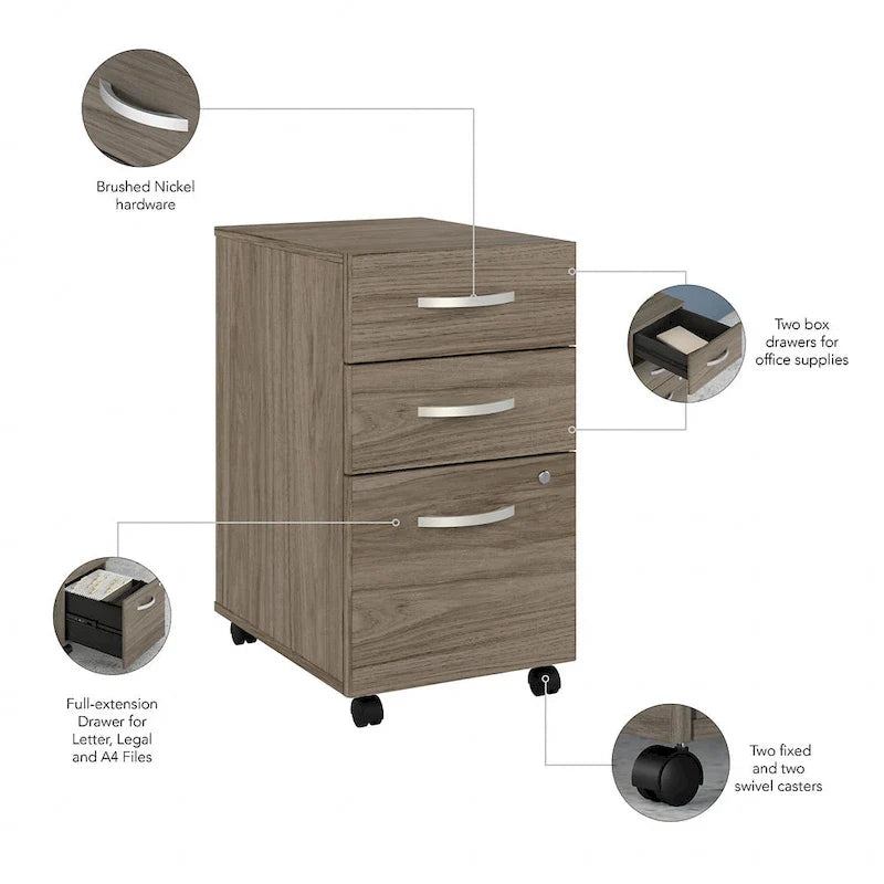 Bureau 72W Studio C avec huche et tiroirs de Bush Business Furniture