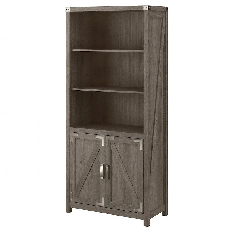 Bibliothèque haute 5 étagères Knoxville avec portes par Bush Furniture