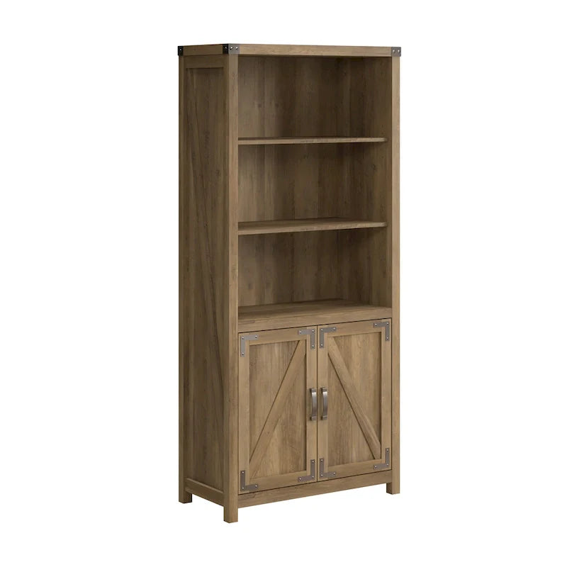 Bibliothèque haute 5 étagères Knoxville avec portes par Bush Furniture