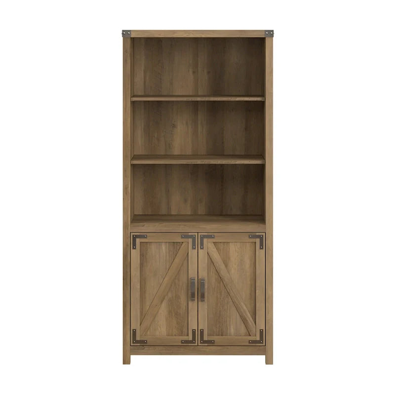 Bibliothèque haute 5 étagères Knoxville avec portes par Bush Furniture