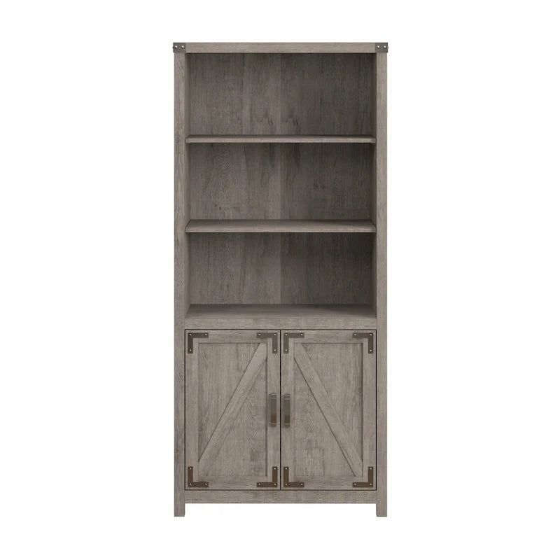 Bibliothèque haute 5 étagères Knoxville avec portes par Bush Furniture